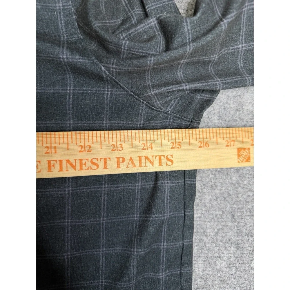 Men's Johnnie-O Gray Plaid 1/4 Zip Sweater Size XL Golf Casual Pullover